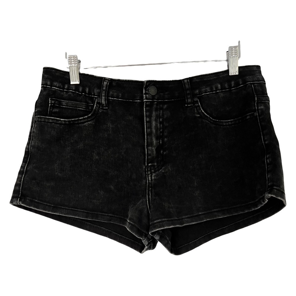 Forever 21 Stretchy Washed Black Denim Shorts, Size 29​​​​